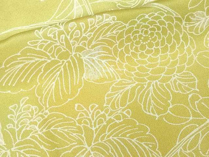 平和屋着物■上質な小紋 草花文 暈し染め 正絹 逸品 DABC0186sf