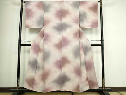 平和屋着物■上質な小紋 霞文 暈し染め 正絹 逸品 DABC0176sf