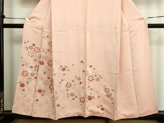 平和屋着物■訪問着 絞り 枝花文 正絹 逸品 DABC0202sf