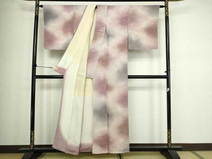 平和屋着物■上質な小紋 霞文 暈し染め 正絹 逸品 DABC0176sf
