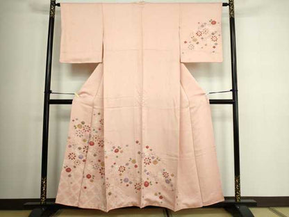 平和屋着物■訪問着 絞り 枝花文 正絹 逸品 DABC0202sf