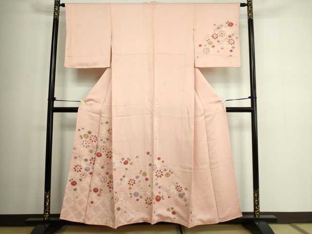 平和屋着物■訪問着 絞り 枝花文 正絹 逸品 DABC0202sf