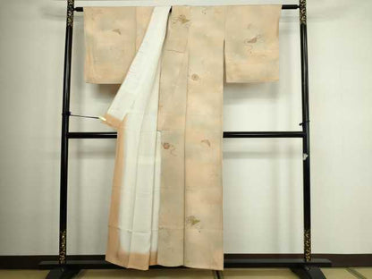平和屋着物■上質な小紋　花器物文　暈し染め　正絹　逸品　DABC0204sf