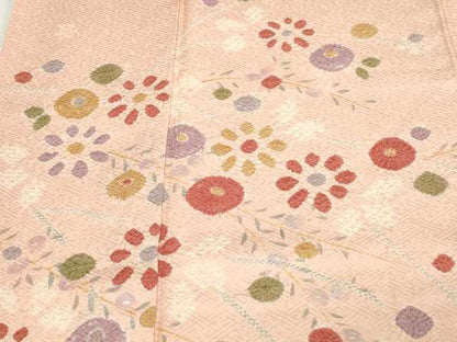 平和屋着物■訪問着 絞り 枝花文 正絹 逸品 DABC0202sf
