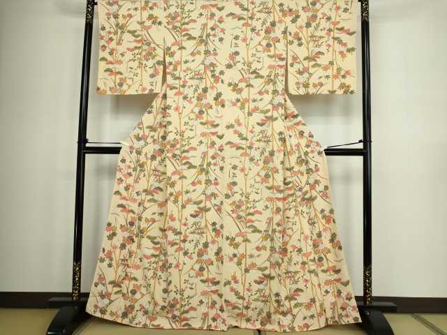 平和屋着物■上質な小紋 松竹梅 正絹 逸品 DABC0233sf