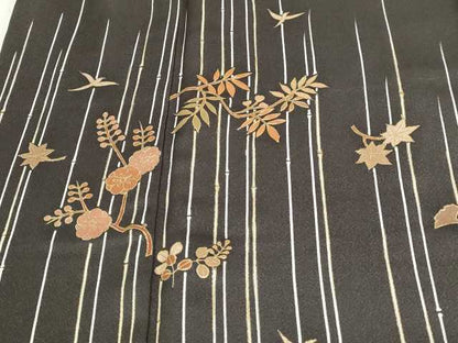 平和屋着物■訪問着 駒刺繍 枝花文 金彩 正絹 逸品 DABC0235sf