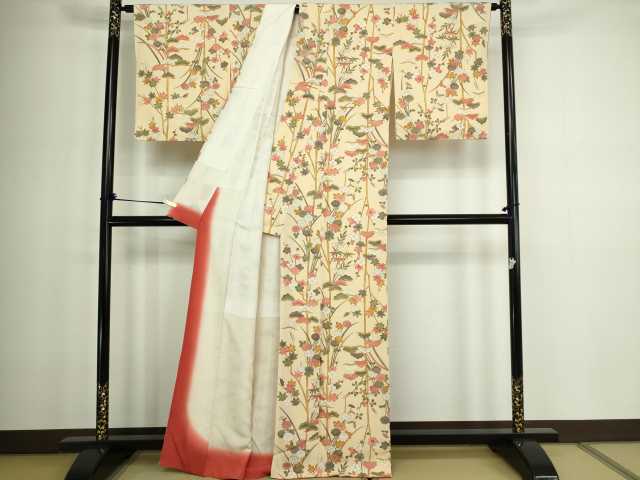 平和屋着物■上質な小紋 松竹梅 正絹 逸品 DABC0233sf