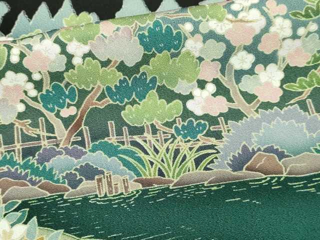 平和屋着物■豪華黒留袖 風景文 正絹 逸品 DABC0247sf
