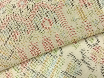 平和屋着物＊夏物　本場大島紬　夏大島　幾何学文様　正絹　逸品　AABF5813fy