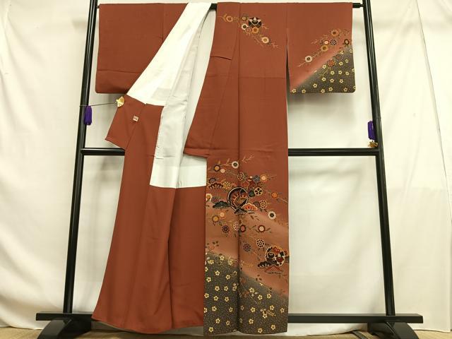 平和屋着物■訪問着 花蝶文 暈し染め 金彩 まるやま扱い 正絹 逸品 AABF8582oa