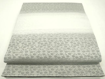 平和屋着物●中国三大刺繍　スワトウ刺繍　汕頭刺繍　両面　六通柄袋帯　横段吹き寄せ花文　金銀彩　さが美扱い　正絹　逸品　DABB1840fe