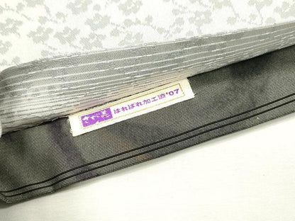 平和屋着物●中国三大刺繍　スワトウ刺繍　汕頭刺繍　両面　六通柄袋帯　横段吹き寄せ花文　金銀彩　さが美扱い　正絹　逸品　DABB1840fe