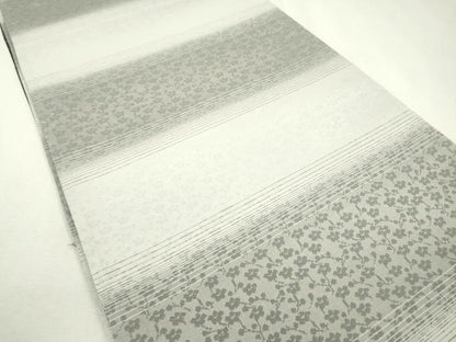 平和屋着物●中国三大刺繍　スワトウ刺繍　汕頭刺繍　両面　六通柄袋帯　横段吹き寄せ花文　金銀彩　さが美扱い　正絹　逸品　DABB1840fe
