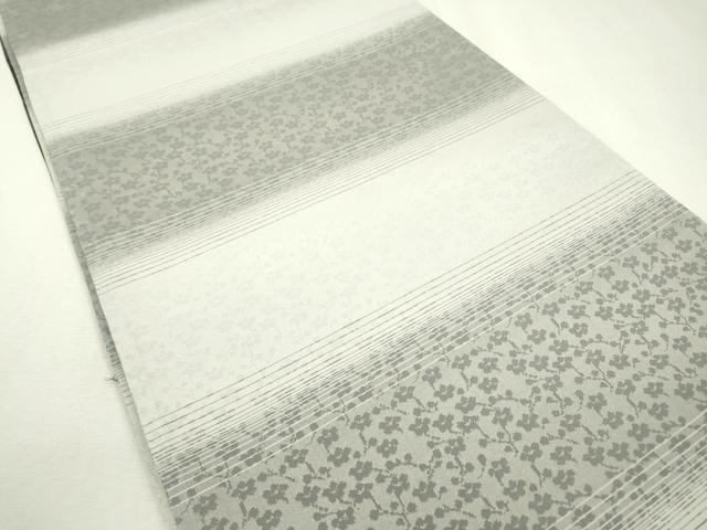 平和屋着物●中国三大刺繍　スワトウ刺繍　汕頭刺繍　両面　六通柄袋帯　横段吹き寄せ花文　金銀彩　さが美扱い　正絹　逸品　DABB1840fe