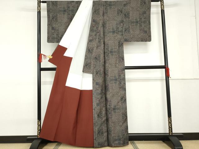 平和屋着物●都喜ヱ門　本場大島紬　カタス9マルキ　モザイク文化　藤絹織物謹製　証紙付き　正絹　逸品　未使用　AABF9086cs