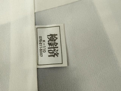 平和屋着物●本場大島紬　白大島　総絣　枝花文　正絹　逸品　AABF9090cs
