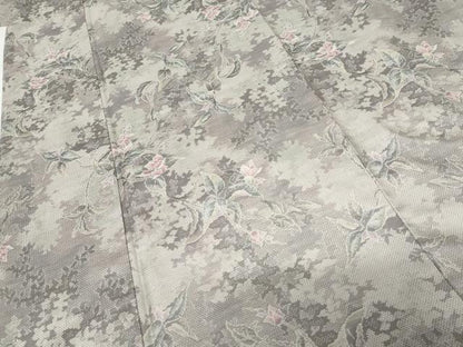平和屋着物●本場大島紬　白大島　総絣　枝花文　正絹　逸品　AABF9090cs