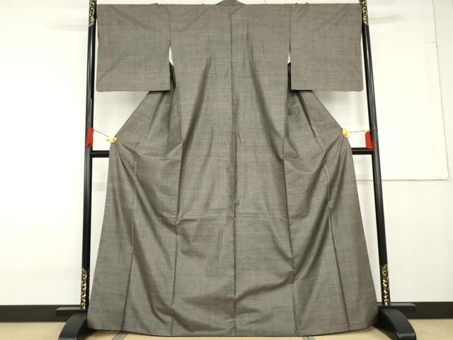 平和屋着物●本場大島紬　泥染め　カタス9マルキ　正絹　逸品　AABF9087cs