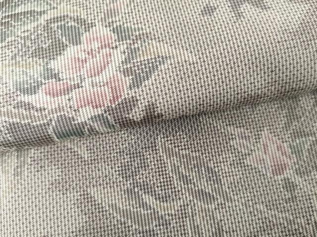平和屋着物●本場大島紬　白大島　総絣　枝花文　正絹　逸品　AABF9090cs