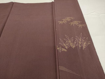 平和屋着物●訪問着 流水風景花文 金彩 正絹 逸品 AABF8966ck