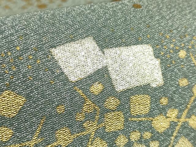 平和屋着物●極上　金彩友禅　卓越技能者・名工・和田光正　太鼓柄袋帯　綴れ　箔散らし　金銀彩　保証書付き　逸品　DZAB4764kh6