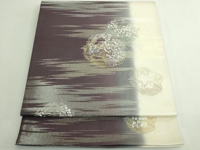 平和屋着物●極上　 金彩友禅　卓越技能者・名工・和田光正監修　華陽　太鼓柄袋帯　花丸文　金銀彩　逸品　DZAB4828kh6