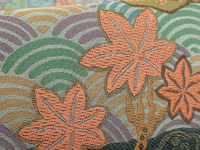 平和屋本店●極上　1854年創業　帯屋捨松　六通柄袋帯　唐織　吉祥草花文　金糸　共箱付き　逸品　未使用　DZAB4846kh6