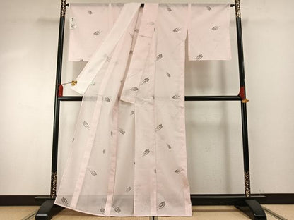 平和屋着物＊夏物　小紋　絽　燕　洗える着物　未使用　AABF5884fy