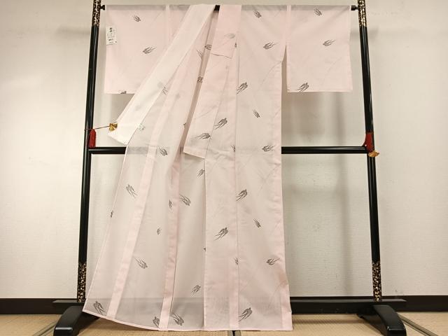 平和屋着物＊夏物　小紋　絽　燕　洗える着物　未使用　AABF5884fy