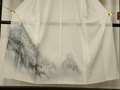 平和屋着物＊夏物 訪問着 絽 樹林文 暈し染め 正絹 逸品 AABF6916jd