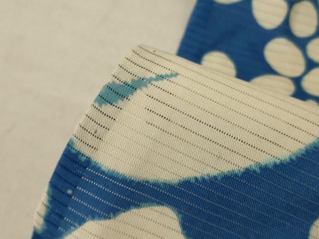 平和屋着物＊夏物 アンティーク 大正ロマン 絽 小紋 駒刺繍 流水草花文 正絹 逸品 AABF6891jd