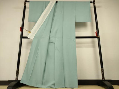 平和屋着物＊夏物 色無地 絽 錆青磁色 正絹 逸品 AABF6906jd