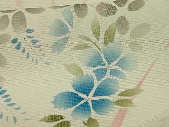 平和屋着物＊夏物 訪問着 絽 草花丸文 暈し染め 洗える着物 AABF9408jd