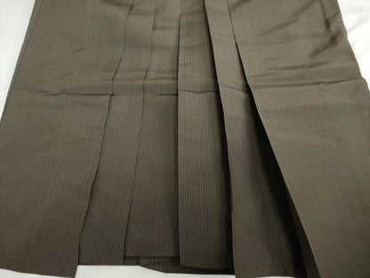 平和屋着物●男性 馬乗り袴 縞 正絹 逸品 AABF9155cs