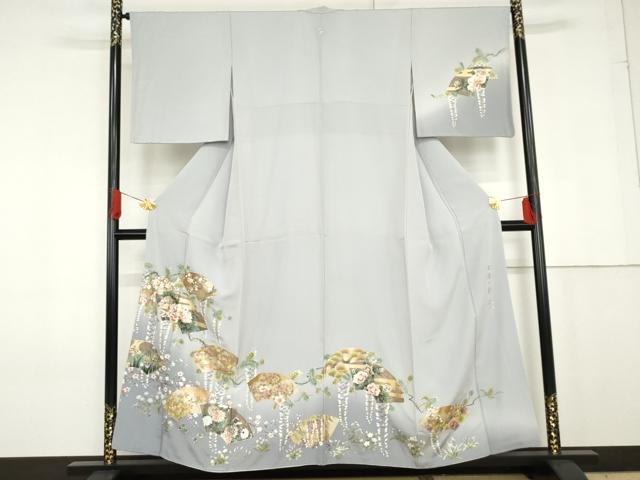 平和屋着物●訪問着 作家物 古都乃彩 暈し染め 金彩 さが美扱い 正絹 逸品 AABG0286cs