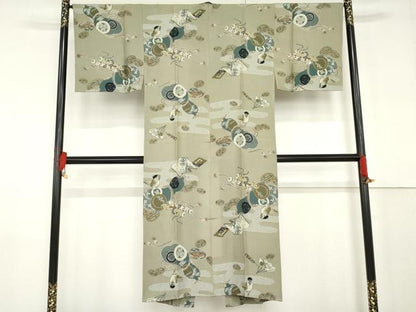 平和屋着物●男性 長襦袢 無双仕立て 瓢箪に雀 正絹 逸品 AABF9141cs