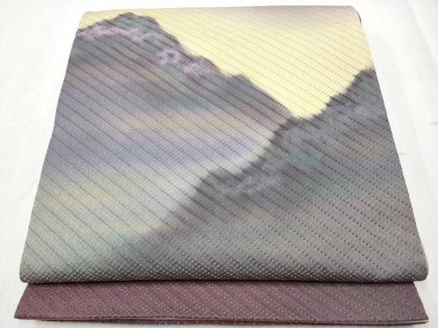 平和屋着物▼太鼓柄袋帯 遠山文 正絹 逸品 CABD0664hy