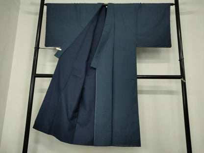 平和屋着物●男性　本場縞大島紬　アンサンブル　長襦袢(袷)セット　100亀甲　総詰め　正絹　逸品　DABA4838az