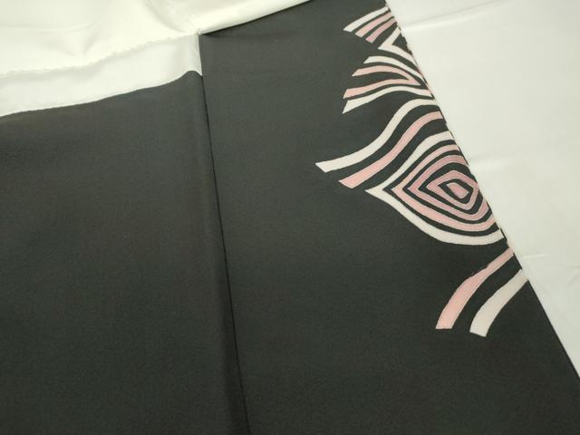平和屋着物●本加賀友禅作家　梶山 伸　黒留袖　地紙吉祥花文　正絹　逸品　DABA4825az