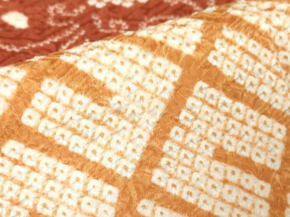 平和屋着物●訪問着　総絞り　道長花文　正絹　逸品　DABA4895az