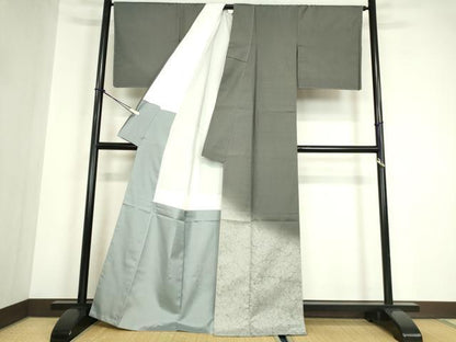 平和屋着物●訪問着　本場染大島紬　霞文　さが美扱い　正絹　逸品　未使用　DABA4885az