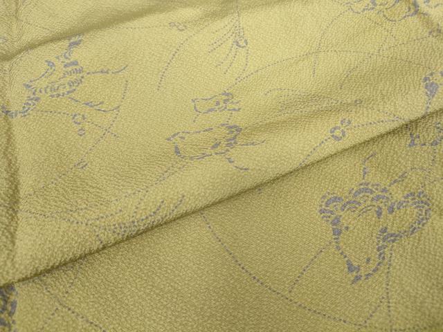 平和屋着物●上質な小紋　千鳥　正絹　逸品　未使用　DABA4924az