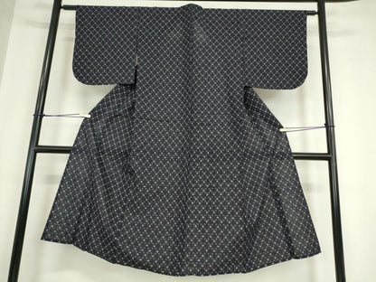 平和屋着物●久留米絣　単衣　絣文　綿　逸品　DABA4908az
