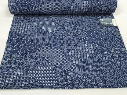 平和屋着物＊夏物 竺仙鑑製 浴衣 反物 着尺 切嵌吉祥花文 証紙付き 綿 逸品 未使用 DABC1166zzz