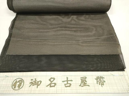 平和屋着物＊夏物　名古屋帯　帯反物　桔梗　黒地　金銀糸　伊勢丹扱い　逸品　未使用　DABC1152zzz