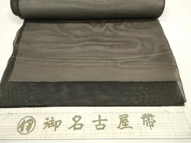 平和屋着物＊夏物　名古屋帯　帯反物　桔梗　黒地　金銀糸　伊勢丹扱い　逸品　未使用　DABC1152zzz
