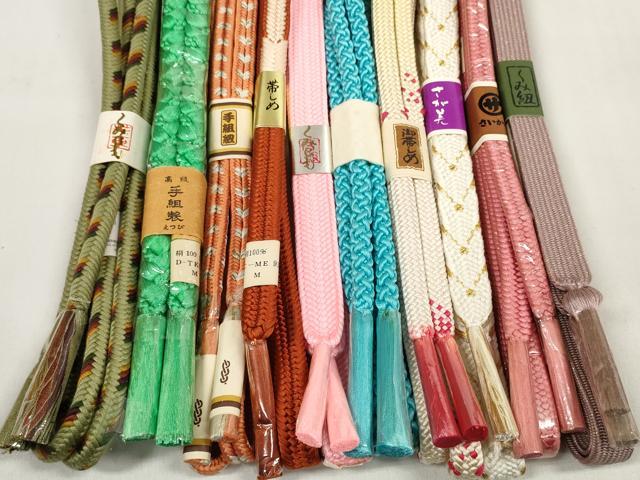 平和屋着物●和装小物 帯締め10本セット 組紐 高麗組 奈良組 冠組 金糸 さが美扱い 逸品 未使用 DABC1210zzz