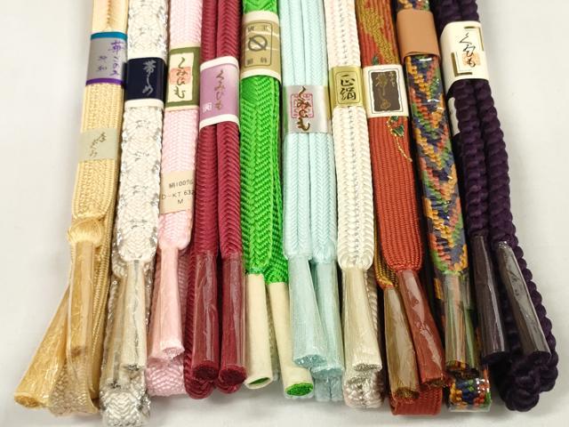 平和屋着物●和装小物 帯締め10本セット 組紐 高麗組 奈良組 冠組 金銀糸 逸品 未使用 DABC1205zzz