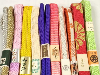 平和屋着物●和装小物 帯締め10本セット 礼装用 組紐 博多織 高麗組 奈良組 鎌倉組 金銀糸 逸品 未使用 DABC1222zzz