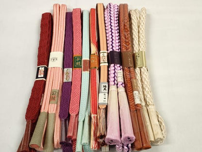 平和屋着物●和装小物 帯締め10本セット 組紐 冠組 めいくやまと 逸品 未使用 DABC1191zzz